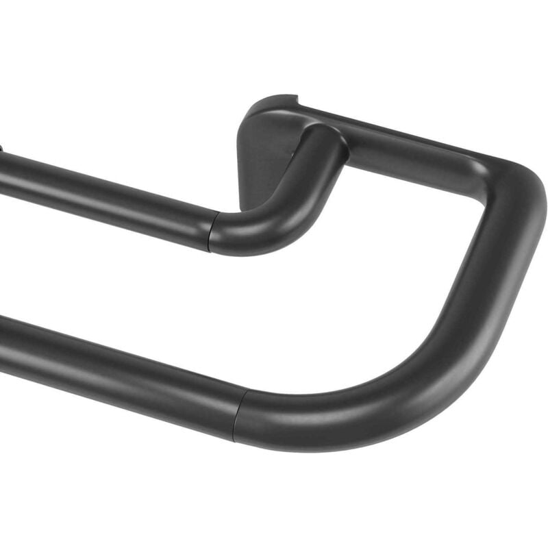 Umbra - Double tringle à rideaux en acier noir mat Twilight Longueur réglable de 168 à 365 cm