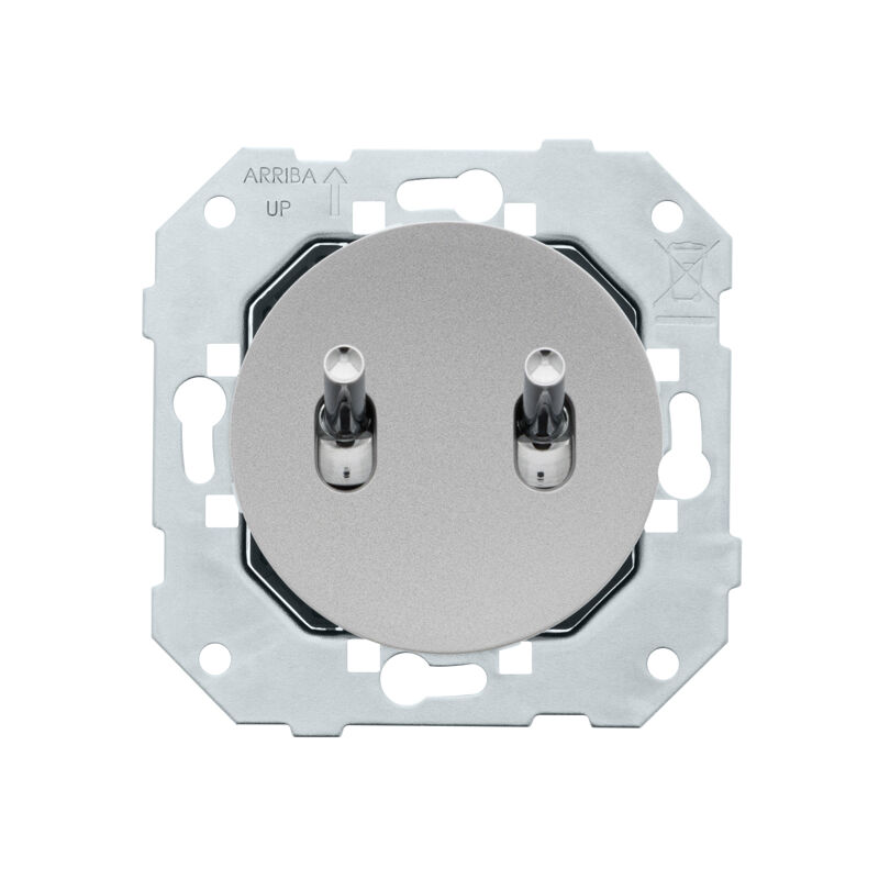 Fontini – Interrupteur va et vient ALU – Manette chrome – Installation encastrée – Indice de protection IP20 – Fixation par clip Fontini – Interrupteur va et vient ALU – Manette chrome – Installation encastrée – Indice de protection IP20 – Fixation par clip