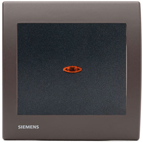 Double Va et Vient Anthracite Delta Iris + Plaque Soft Marron - SIEMENS - SIEMENS