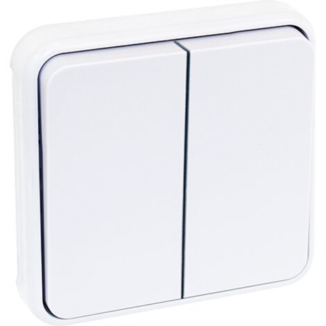 Double va et vient composable 10A - IP55 - OXXO Blanc