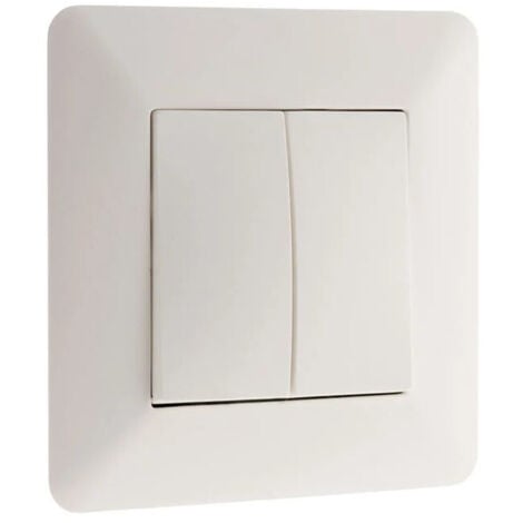 Interrupteur va et vient double 10A - Blanc - Artezo - Zenitech