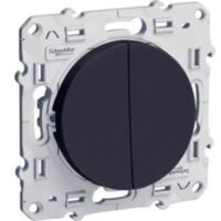 Double va-et-vient Odace à vis - Connexion rapide - Anthracite - Schneider Electric
