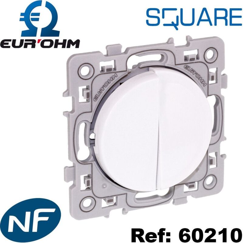 Eurohm square interrupteur double va et vient anthracite - 60310