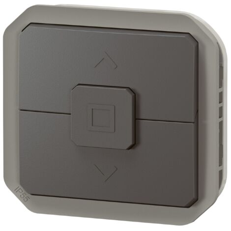 double va et vient - volets roulants - anthracite - composable - legrand plexo 069898l