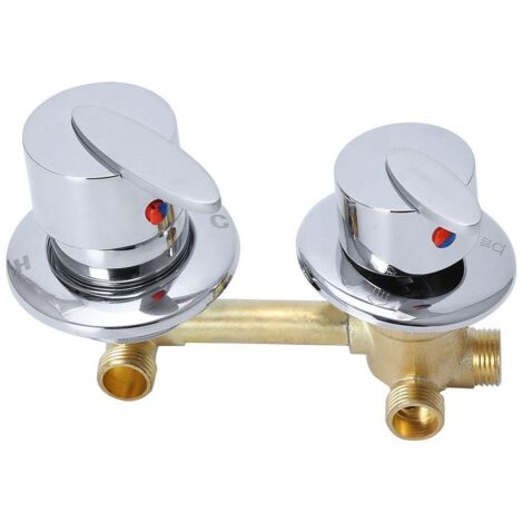 Double vis en Laiton de Sortie de l'eau de Valve de mélange 2/3/4/5 manière pour la Cuisine Salle de Bains Baignoire mélangeur Douche température de l'eau producteur