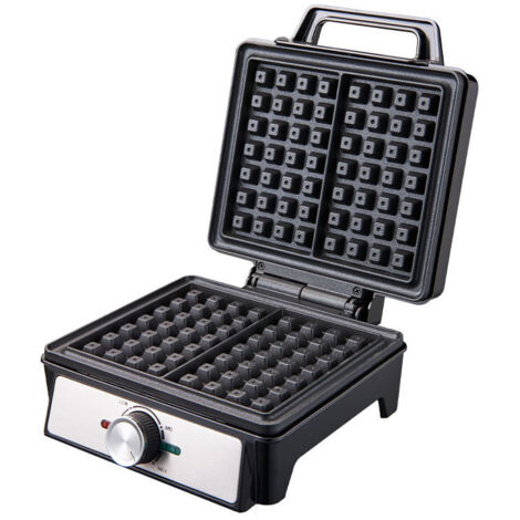Double Waffle Maker for Belgian Waffles, 1600W, Waffles 12.5 x 8.5 x 2 cm, Ready in 3 Minutes, Temperature Adjustable Up to 240°C, Non-Stick Coating, Quick Cleaning and Easy