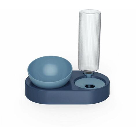 Double Water and Bowl for Dogs and Cats - Automatic Water Dispenser with Food Bowl - Bowl Set for Small or Medium Sized Dogs and Cats