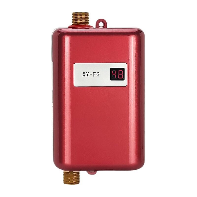 Boed - Electric Water Heater,Mini Fast Heating Water Heater Anti-Leakage Protection, IPX4 Splash-Proof Water Heater (Red)