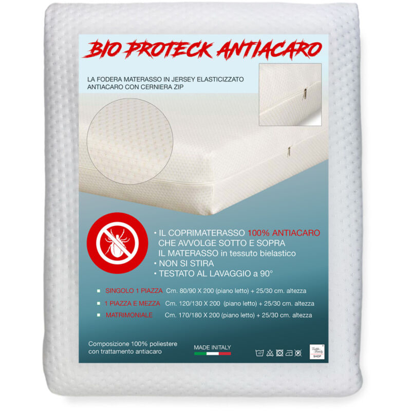 Doublure de matelas JERSEY stretch ANTI-MITE avec ZIP ZIP 1 PLACE Doublure de matelas JERSEY stretch ANTI-MITE avec ZIP ZIP 1 PLACE