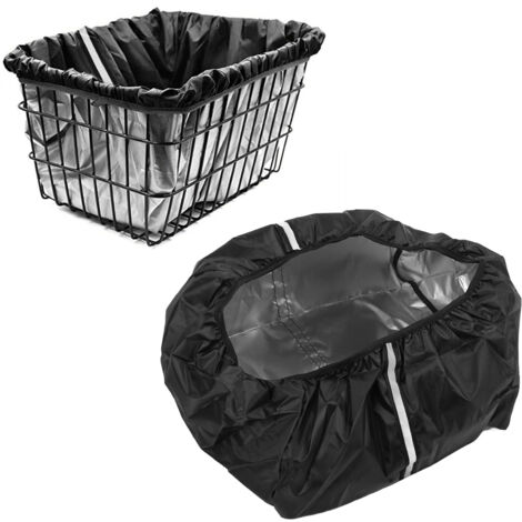 Doublure de panier imperméable, housse de pluie pour panier doublée de tissu Oxford 210D, pliée et facile à installer (panier non inclus)
