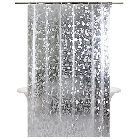 Doublure de rideau de douche étanche, rideau de douche à motif pavé 3D pour cabines de douche et baignoires, 150x180cm 1 pièce