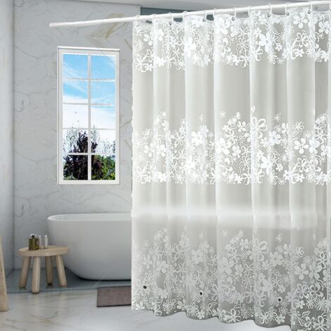 Doublure De Rideau De Douche - PEVA Imperméable - 180 x 180 cm - Avec Oeillets Et Aimants En Bas - Pour Baignoire Ou Cabine De Douche - 1 Pièce