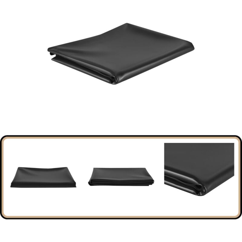 Doublure d'étang Noir 3x4 m pvc 0,5 mm - Doublure D'étang - Liner D'étang - Bâche D'étang - Revêtement D'étang - pvc