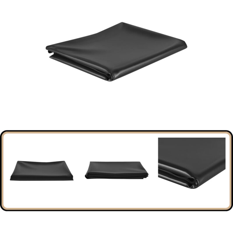 Doublure d'étang Noir 4x4 m pvc 1 mm - Doublure D'étang - Liner D'étang - Revêtement D'étang - Bâche D'étang - Bâche Pvc
