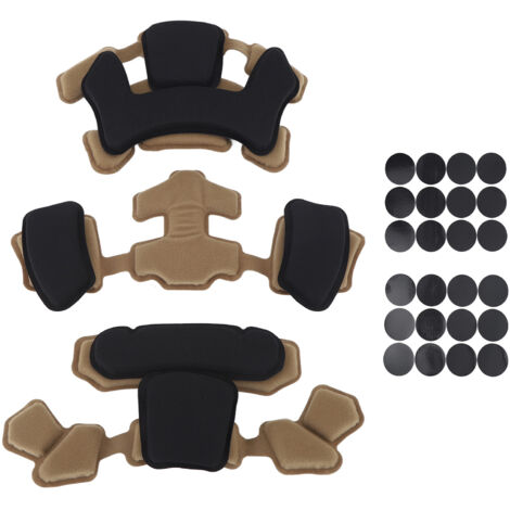 Doublure intérieure de casque en mousse, kit de coussinets de remplacement universel, système de confort brun pour protection.