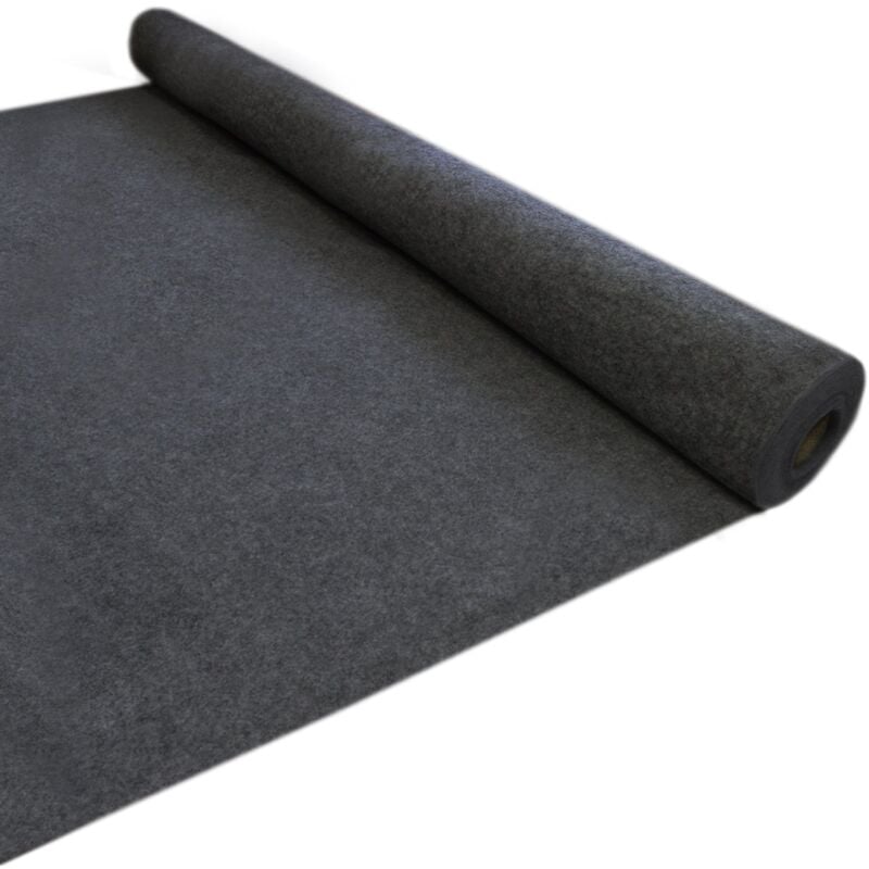 T-mech - 11m2 Doublure Intérieure Feutre pour Véhicule + 5 Canettes de Glue Adhésif Tapis Flexible Camionette Gris Anthracite Foncé Aménagement Super