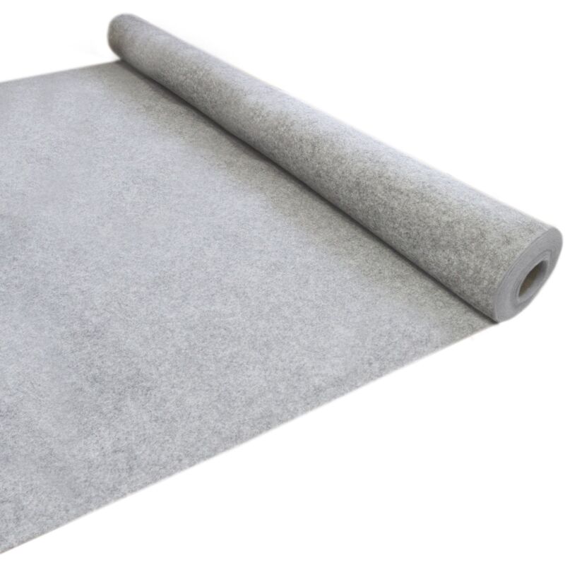 11m2 Doublure Intérieure Feutre + 5 Canettes de Glue Adhésif pour Véhicule Tapis Flexible Camionette Gris Clair Argenté Aménagement Super Epais 3mm