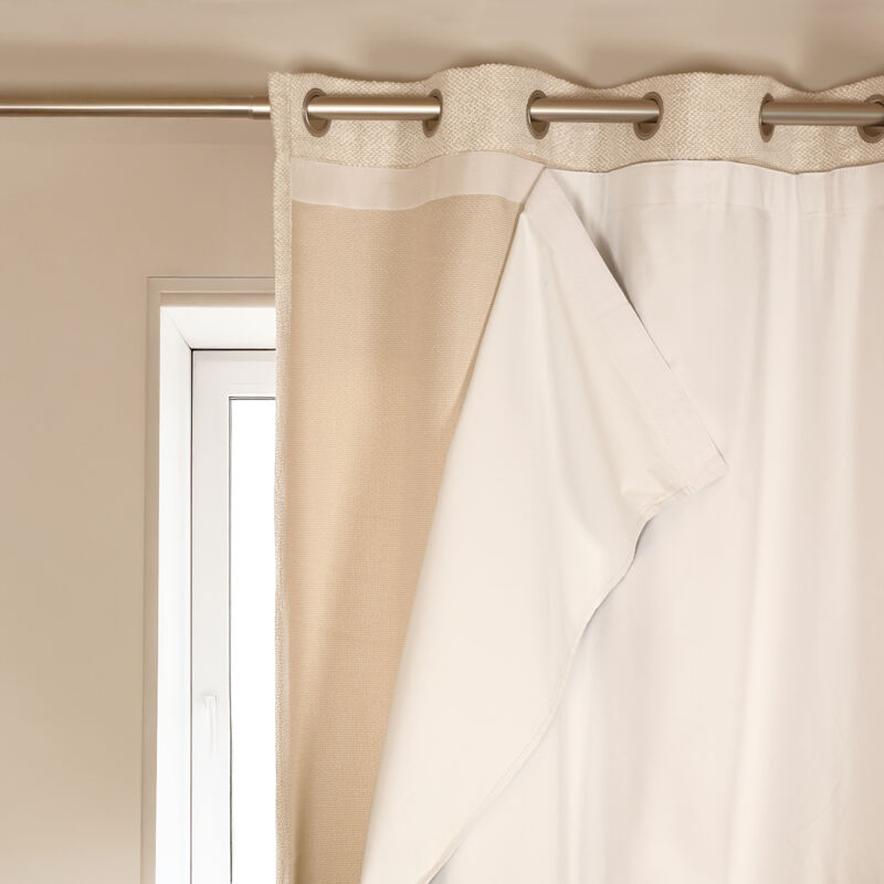 Doublure occultante universelle velcro Blanc 135x240 cm