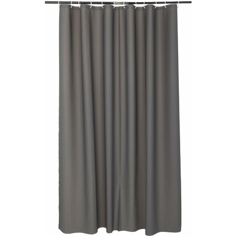 DOUCEUR D'INTERIEUR 1 Tenda Doccia Materiale PEVA 180 x 200 cm, Peltro, Antracite