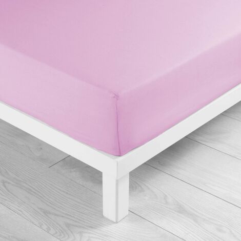 Douceur D'Intérieur - 1641308, Lenzuolo Con Angoli Matrimonia , 160 X 200 Cm , Jersey Uni , Jersey Unito , Rosa
