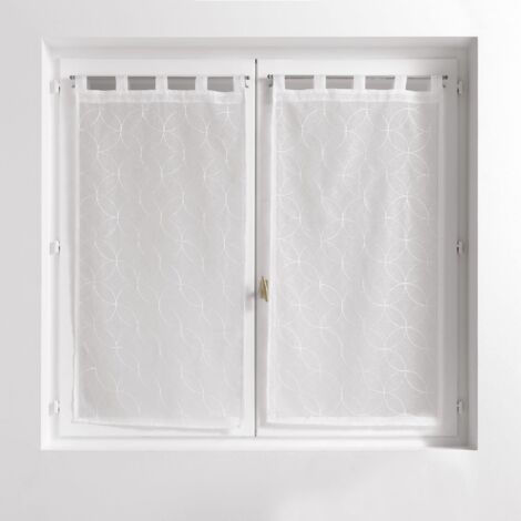 Douceur d'Intérieur 2 Tenda, Poliestere, Bianco, 2 x 60 x 120 cm