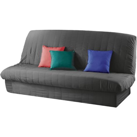 douceur d'Intérieur di clic clac Opaco. 120 A 140 cm-185 a 200 cm polye. Uni Essentiel, Poliestere, Beton, 120 x 185 cm