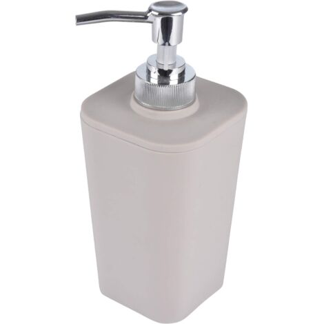Douceur d'Intérieur Dispenser di Sapone Effetto Soft Touch 7 x 7 x 17,5 cm Vitamina Grigio