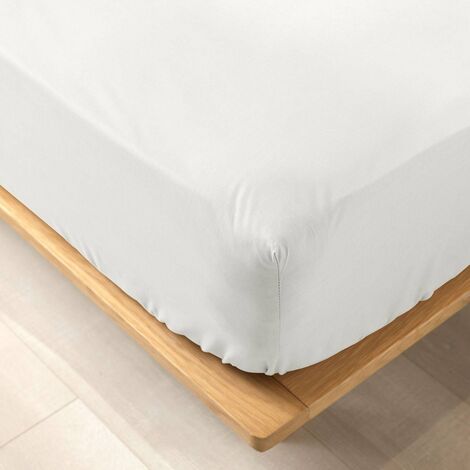 Douceur d'intérieur Drap Housse Bio Coton Blanc 140x190 cm