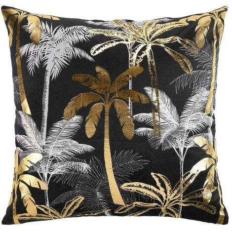 Douceur D'Intérieur – Housse de coussin 60x60 velours or – 100% polyester – Lavable à 30° – Design graphique lumineux pour intérieur moderne