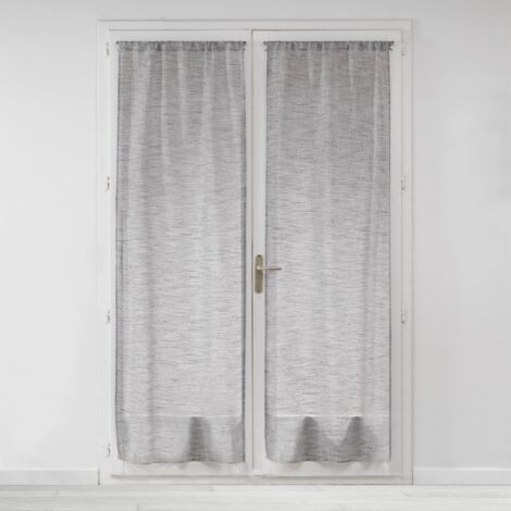 Douceur d'Intérieur Milza - Coppia dritta con passante, 2 x 70 x 200 cm, colore: Antracite