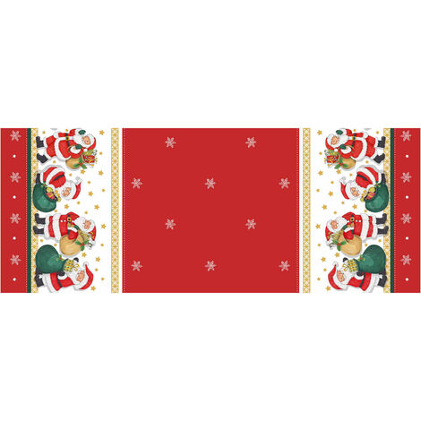 Douceur D'Intérieur – Nappe toile cirée au mètre Noël tradition 140 cm – Longueur sur demande jusqu'à 20 mètres – Matière PVC facile d'entretien