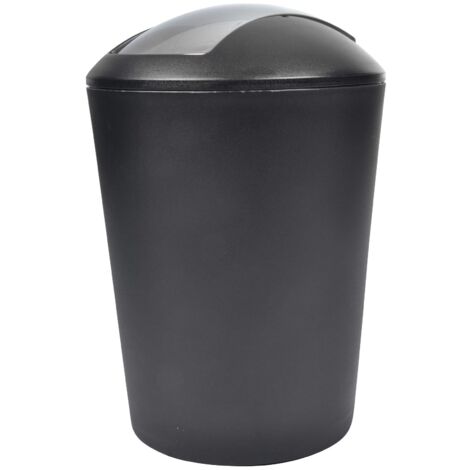 Douceur d'Intérieur Poubelle FLIC FLAC 5,6L Coloris Uni, Cromato, Nero, 19.7 cm