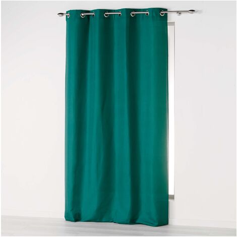 Douceur D'Intérieur – Rideau à œillets 140 x 280 cm – Microfibre émeraude – Finition élégante pour décoration intérieure – Prêt-à-poser