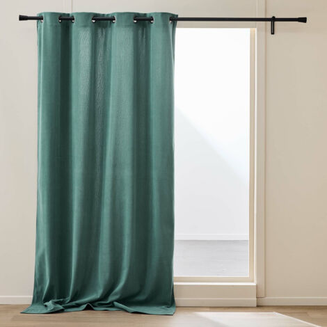 Douceur D'Intérieur – Rideau thermique à œillets 140 x 260 cm – Velours côtelé doublé polaire – Finition œillets métalliques – Pour déco contemporaine