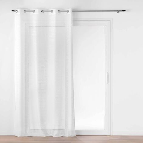 Douceur d'Intérieur Rideau Voilage Blanc 140x280 cm