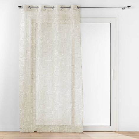 Douceur D'Intérieur – Rideau voile en polyester blanc 140 x 240 cm – 8 œillets métal – Lavable en machine à 30° – Élégance et légèreté pour intérieur