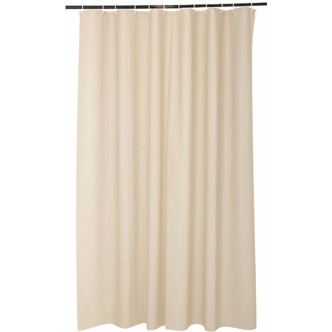 Douceur d'Intérieur Tenda Doccia Materiale PEVA 180 x 200 cm, Peltro, Tortora
