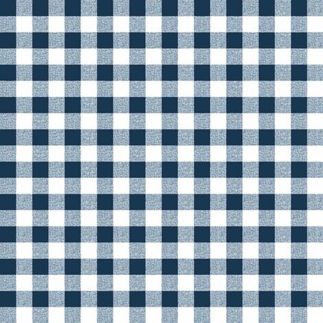 Douceur D'Intérieur – Toile cirée PVC Mini Vichy marine 140 cm – Résistante à l'eau – Facile à nettoyer – Pour nappes et revêtements de meubles
