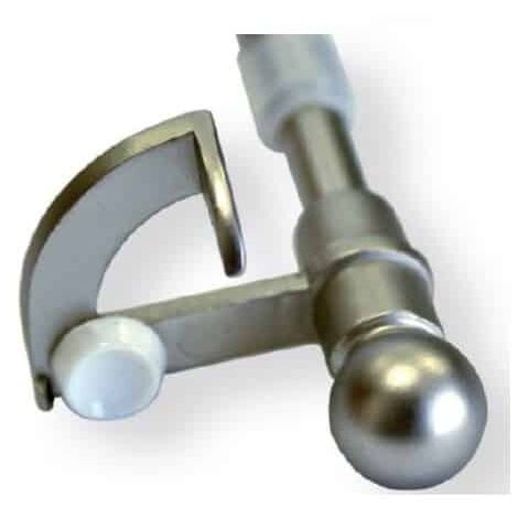 Douceur D'Intérieur – Tringle à rideau vitrage autobloquante sans perçage – Aluminium laqué – Nickel mat – Longueur 30 à 40 cm