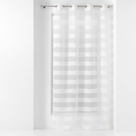 Douceur D'Intérieur – Voilage à œillets 140 x 260 cm – Voile sablé avec fils coupés – Légèreté et sophistication pour intérieur moderne