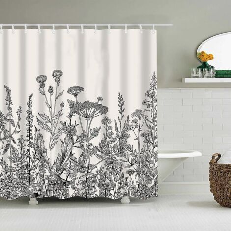 douceur D'intrieur Rideau De Douche Avec Crochets 180 X 200 Cm Polyester Imprime Cocoty Des