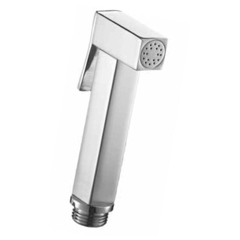 Douchette carrée pour wc, laiton chromé