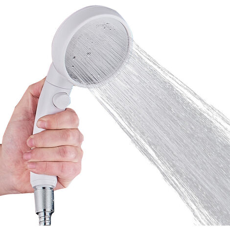 Douche à Main Rotation à 360° Pommeau de Douche Pommeau Douche Haute Pression Economie d'eau Avec bouton d'arrêt Pommeau Douche..