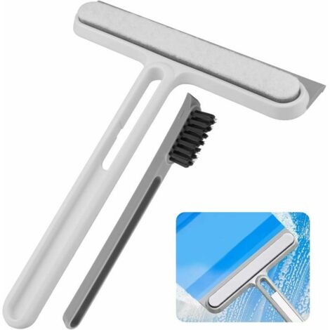 Douche Accessoires  Fenêtre: Douche en Silicone De Fenêtre, avec Support sans Perçage Ensemble Salle Bain pour Portes Douche Fenêtres Voiture Raclette Nettoyage
