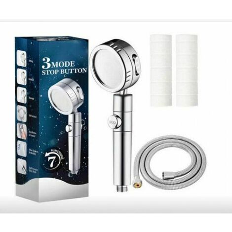 Douche Anti Calcaire Économique avec Filtre Ionique, Douche Haute Pression à Filtration 3 Couches, Douchette pour Adoucir Eau Dure, avec Filtre Remplaçable supplémentaire