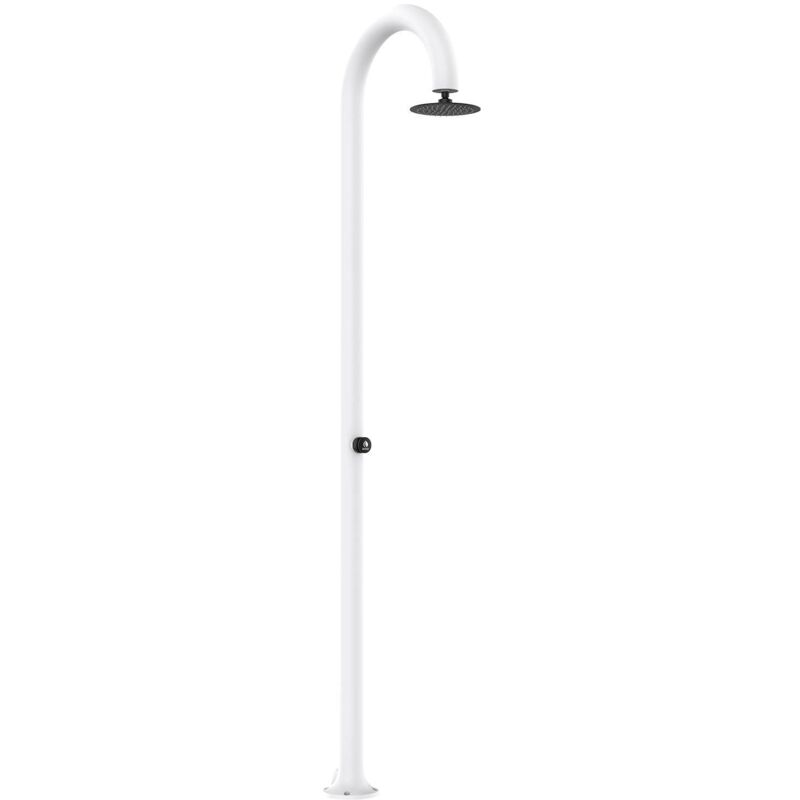 Douche Blanche En Aluminium Temporisée Cm 233x17x17 Sined Luna Timer Bianca