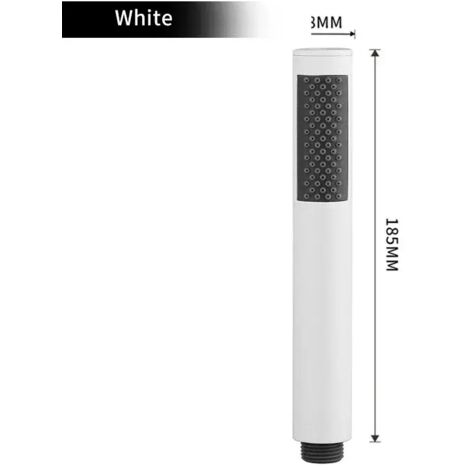 (Douche blanche) Pommeau de douche à main en laiton brossé doré, douchette de bain noire mate, pommeau de douche effet pluie blanc, finition chromée économique