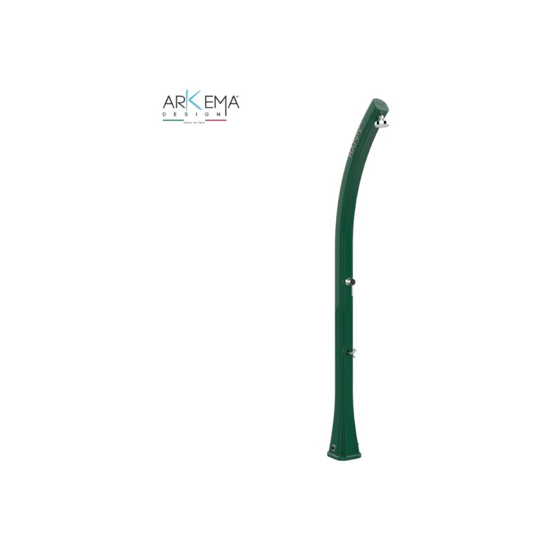 Arkema Design - Happy 120 Arkema 23 Lt douche solaire avec rince-pieds Vert Sans bac é douche