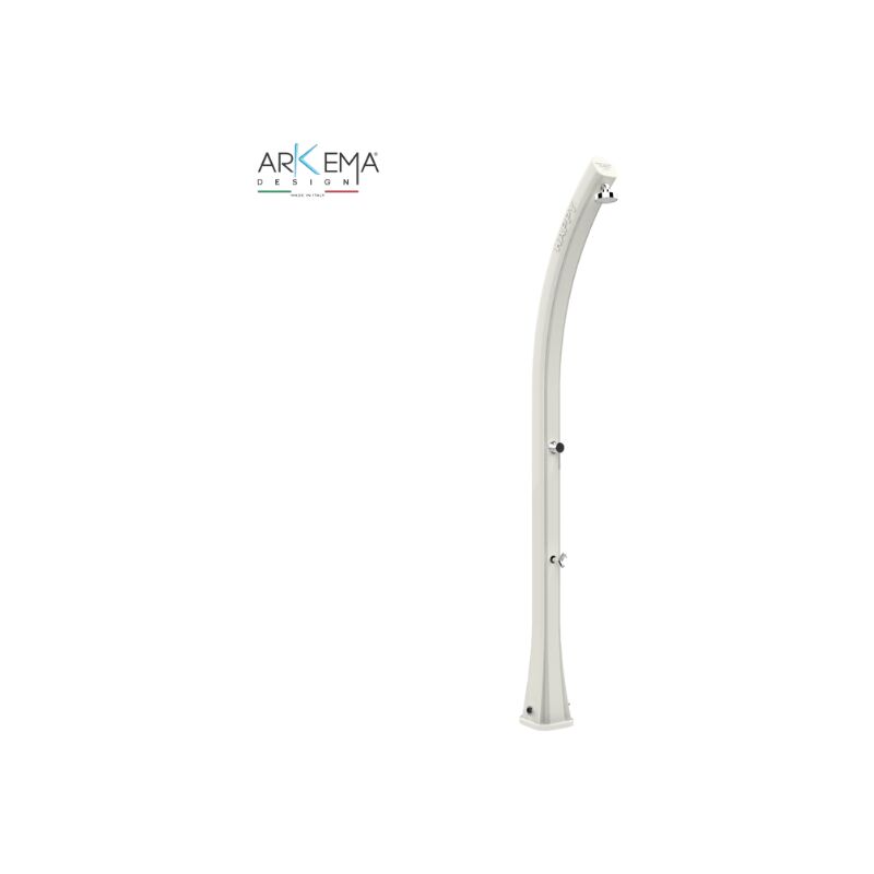 Arkema Design - Happy 120 Arkema 23 Lt douche solaire avec lave-pieds Blanc Sans receveur de douche