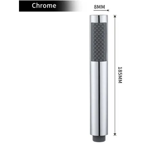 (Douche chromée) Pommeau de douche à main en laiton brossé doré, douchette de bain noire mate, pommeau de douche blanc effet pluie, économie d'eau, chromé